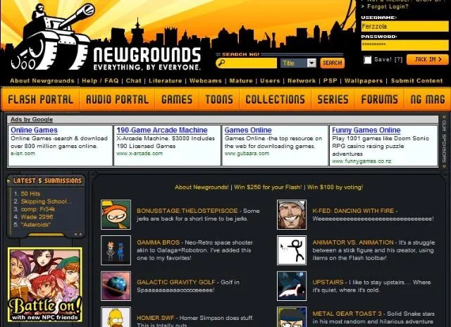 Newgrounds 18 The Destination for Mature Entertainment